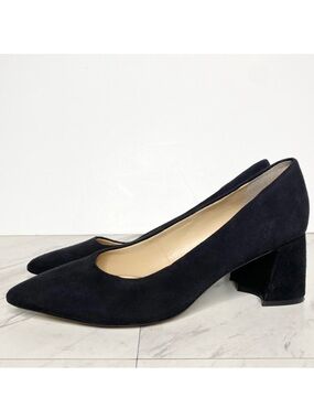 Marc Fisher Yulunda Black Suede Pointy Toe Pump 8 1/2 M